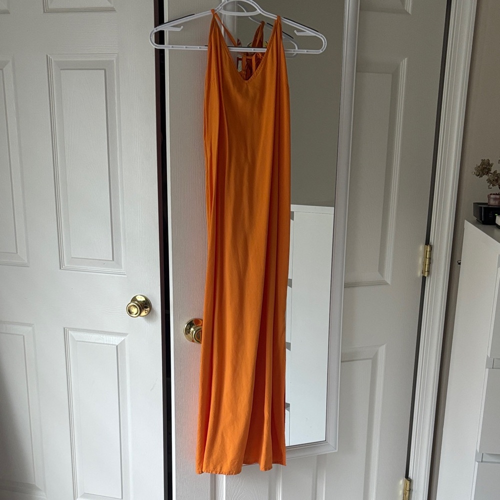 Old Navy Vibrant Orange Maxi Dress